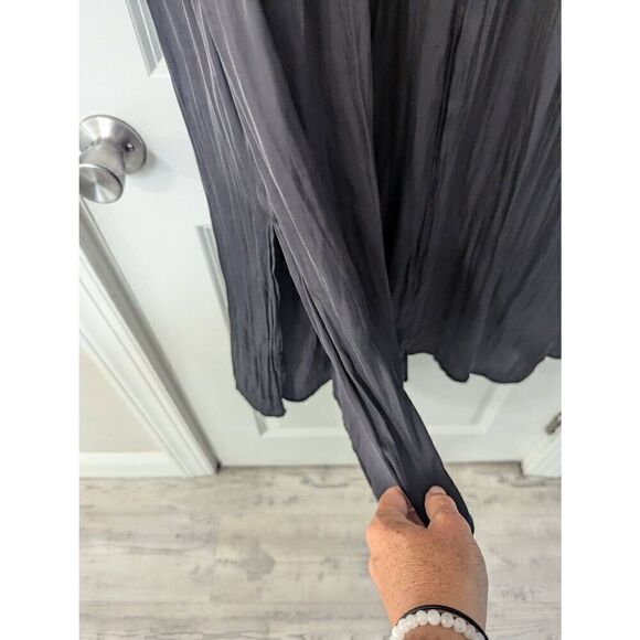 Old Navy Midi Dress women's size 4X black‎ plunge sleeveless LBD sexy - Picture 7 of 9